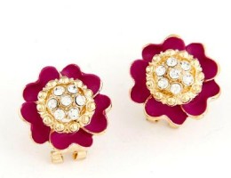 Floral Sparkly Stud Earrings